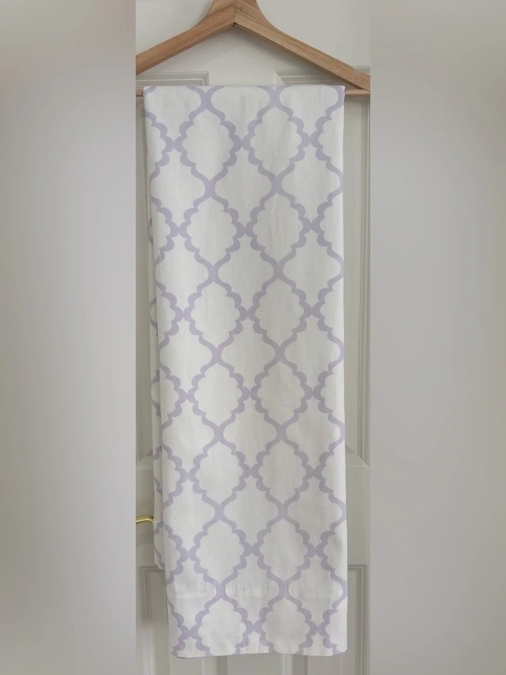 (3)Pottery Barn Kids Lavender and White Black Out Curtains 💜🤍